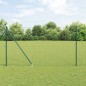 vidaXL Recinzione Euro con 7 pali a punta, 1.6 x 10 m, in acciaio zincato verde