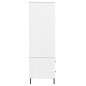 Armadio Gambe Metallo Bianco 90x55x172,5 cm Legno Massello OSLO Armadio Gambe Metallo Bianco 90x55x172,5 cm Legno Massello OSLO
