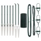 vidaXL Euro Fence con 7 Pali a Punta 0,4 x 10 m in Acciaio Zincato Verde