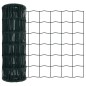 vidaXL Recinzione Euro con 7 pali a punta, 0.6x10 m, in acciaio galvanizzato verde.