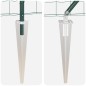 vidaXL Recinzione Euro con 7 pali a punta, 0.6x10 m, in acciaio galvanizzato verde.