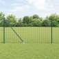 vidaXL Recinzione Euro con 7 pali a punta 1x10 m in acciaio zincato verde