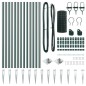 vidaXL Euro Fence con 13 pali a punta 0.8x25 m in acciaio zincato verde