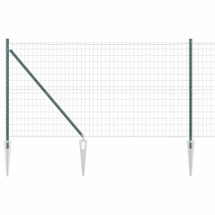 vidaXL Recinzione Euro con 13 picchetti 1.2x25m in acciaio zincato verde