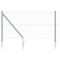 vidaXL Recinzione Euro con 13 Posti a Punta 1,2 x 25m Acciaio Galvanizzato Verde