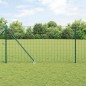 vidaXL Recinzione Euro con 13 Post a Punta 1,2x25 m in Acciaio Zincato Verde