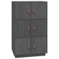 Credenza Grigia 67x40x108,5 cm in Legno Massello di Pino Credenza Grigia 67x40x108,5 cm in Legno Massello di Pino