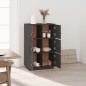 Credenza Grigia 67x40x108,5 cm in Legno Massello di Pino Credenza Grigia 67x40x108,5 cm in Legno Massello di Pino