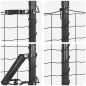 vidaXL Recinzione con 7 Posti a Spina 0.8x10 m in Acciaio Galvanizzato Grigia
