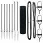 vidaXL Recinzione Euro de con 7 pali appuntiti, 1.4 x 10 m in acciaio galvanizzato grigio