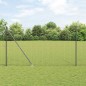 vidaXL Recinto Euro con 7 Pali a Punta 1,5 x 10 m in Acciaio Galvanizzato Grigio vidaXL Recinto Euro con 7 Pali a Punta 1,5 x 10 m in Acciaio Galvanizzato Grigio