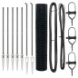 vidaXL Recinzione Euro Fence con 7 pali a punta, 1.6 x 10 m, in acciaio galvanizzato grigio