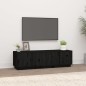 Mobile Porta TV Nero 140x40x40 cm in Legno Massello di Pino Mobile Porta TV Nero 140x40x40 cm in Legno Massello di Pino