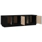 Mobile Porta TV Nero 140x40x40 cm in Legno Massello di Pino Mobile Porta TV Nero 140x40x40 cm in Legno Massello di Pino
