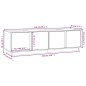 Mobile Porta TV Nero 140x40x40 cm in Legno Massello di Pino Mobile Porta TV Nero 140x40x40 cm in Legno Massello di Pino