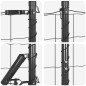 vidaXL Recinzione Euro con 7 pali a punta, 1.4 x 10 m in acciaio galvanizzato grigio