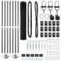 vidaXL Recinzione Euro con 7 pali a punta 1,6 x 10 m in acciaio galvanizzato grigio vidaXL Recinzione Euro con 7 pali a punta 1,6 x 10 m in acciaio galvanizzato grigio