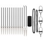 vidaXL Recinzione Euro Fence con 13 pali a punta, 0,8 x 25 m, in acciaio galvanizzato grigio.