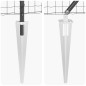 vidaXL Recinzione Euro Fence con 13 pali a punta, 0,8 x 25 m, in acciaio galvanizzato grigio.
