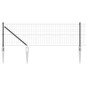 vidaXL Fencing Euro con 13 pali a punta, 0,4x25 m in acciaio galvanizzato grigio vidaXL Fencing Euro con 13 pali a punta, 0,4x25 m in acciaio galvanizzato grigio