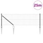 vidaXL Euro Fence con 13 Pali a Punta 0.6x25 m in Acciaio Galvanizzato Grigio vidaXL Euro Fence con 13 Pali a Punta 0.6x25 m in Acciaio Galvanizzato Grigio