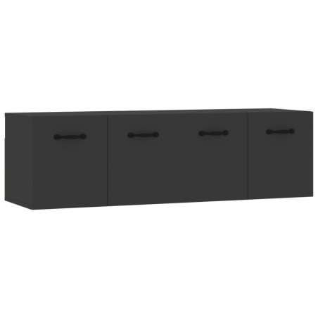 Mobili Parete 2 pz Neri 80x35x36,5 cm in Legno Multistrato