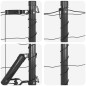 vidaXL Recinzione Euro con 13 pali a punta, 0,4 x 25 m, in acciaio galvanizzato grigio