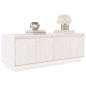 Mobile Porta TV Bianco 110x34x40 cm in Legno Massello di Pino Mobile Porta TV Bianco 110x34x40 cm in Legno Massello di Pino