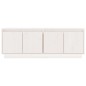 Mobile Porta TV Bianco 110x34x40 cm in Legno Massello di Pino Mobile Porta TV Bianco 110x34x40 cm in Legno Massello di Pino