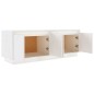 Mobile Porta TV Bianco 110x34x40 cm in Legno Massello di Pino Mobile Porta TV Bianco 110x34x40 cm in Legno Massello di Pino