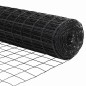 vidaXL Recinzione Euro con 7 pali a punta, 0.4 x 10 metri in acciaio galvanizzato grigio