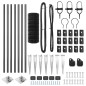 vidaXL Euro Fence con 7 pali appuntiti 0,6x10 m in acciaio galvanizzato grigio