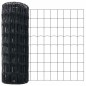 vidaXL Recinzione Euro con 7 pali a picco, 0.8 x 10 m in acciaio zincato grigio.