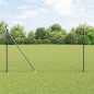 vidaXL Euro Fence con 7 pali appuntiti 1.5x10 m in acciaio galvanizzato grigio