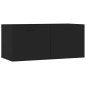 Armadietto a Muro Nero 80x35x36,5 cm in Legno Multistrato Armadietto a Muro Nero 80x35x36,5 cm in Legno Multistrato