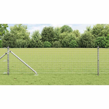 vidaXL Euro Fence con 7 Postazioni a Punta 0,4x10 m in Acciaio Zincato