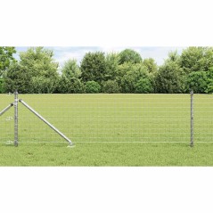 vidaXL Recinzione Euro di con 7 paletti a punta, 0,8 x 10 m in acciaio zincato