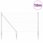 vidaXL Recinzione Euro con 7 pali a punta, 1.4 x 10 m in acciaio galvanizzato