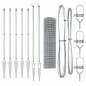 vidaXL Recinzione Euro con 7 pali a punta, 1.4 x 10 m in acciaio galvanizzato