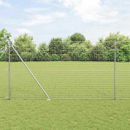 vidaXL Recinzione Euro con 7 punte, 1.6 x 10m in acciaio zincato
