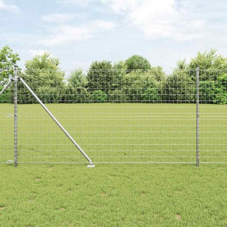 vidaXL Recinzione Euro con 7 pali appuntiti 1,2 x 10 m in acciaio zincato
