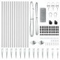 vidaXL Euro Fence con 7 pali appuntiti 0,8x10 m in acciaio galvanizzato