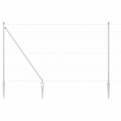 vidaXL Recinto Euro di con 7 picchetti 1.6x10 m in acciaio zincato