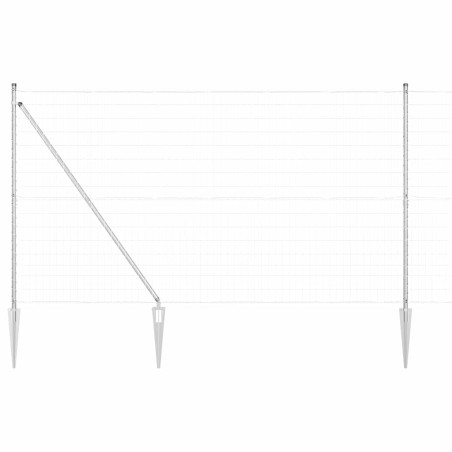 vidaXL Recinto Euro di con 7 picchetti 1.6x10 m in acciaio zincato