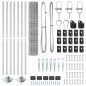 vidaXL Recinto Euro di con 7 picchetti 1.6x10 m in acciaio zincato