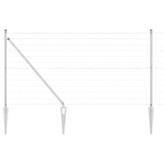 vidaXL Recinzione Euro con 7 pali a punta, 1,4x10 m in acciaio galvanizzato