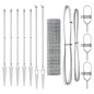 vidaXL Recinzione Euro con 7 pali a punta, 1,4x10 m in acciaio galvanizzato vidaXL Recinzione Euro con 7 pali a punta, 1,4x10 m in acciaio galvanizzato