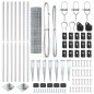 vidaXL Recinzione Euro con 7 pali a punta, 1,4x10 m in acciaio galvanizzato vidaXL Recinzione Euro con 7 pali a punta, 1,4x10 m in acciaio galvanizzato