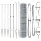 vidaXL Euro Fence con 7 pali a punta 1,6 x 10 m in acciaio zincato