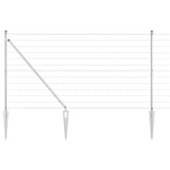 vidaXL Euro Fence con 7 pali a spillo, 1,2 x 10 m, in acciaio zincato